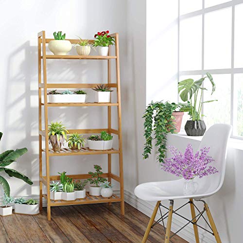 Homfa Estantería Baño Bambú Estantería Almacenaje para Libros Plantas Estantería para Salón Cocina con 4 Estantes Color Natural Homfa Estantería Baño Bambú Estantería Almacenaje para Libros Plantas Estantería para Salón Cocina con 4 Estantes Color Natural