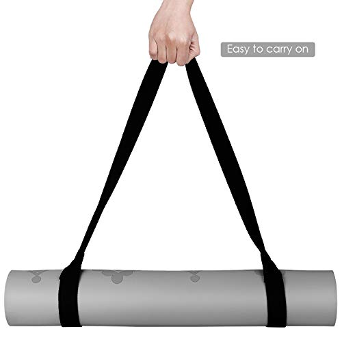 Homfa Esterilla de Yoga Antideslizante 2-in-1 de Tapete y Toalla Yoga Mat Sudor Absorbente Colchoneta de Gimnasia de PU y Caucho Natural con Double Capas 4.0 mm de Grosor 185 x 68 de Color Gris