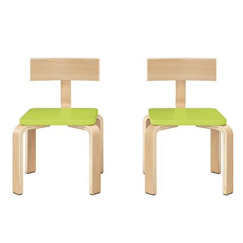 Homfa Juego de Mesa y 2 Sillas para Niños Muebles Infantiles Mesa con Sillas para Ñinos de 2-10 Años Verde