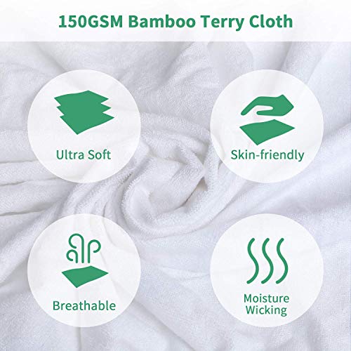 HOMFY Protector de Colchón Impermeable 160x200 (150x190), Fundas de Colchón Transpirables, Cubre Colchón, Sábana Bajera Ajustable, Fibra de Bambú Ecológica, Anti-Ácaros e Hipoalergénica HOMFY Protector de Colchón Impermeable 160x200 (150x190), Fundas de Colchón Transpirables, Cubre Colchón, Sábana Bajera Ajustable, Fibra de Bambú Ecológica, Anti-Ácaros e Hipoalergénica