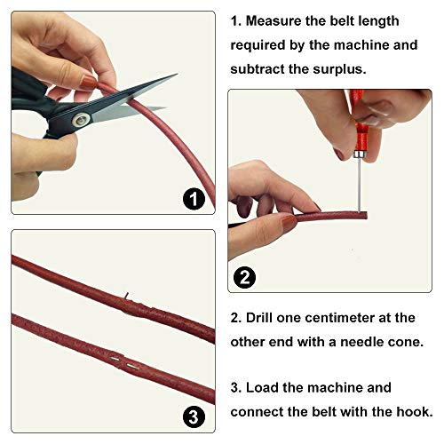 Homgaty - Juego de accesorios para máquina de coser, cinturón con 4 ganchos, 4 bobinas para máquina de coser, 2 enhebradores, 10 agujas para máquina de coser, 1 punzón y tijeras de costura Clippers Homgaty - Juego de accesorios para máquina de coser, cinturón con 4 ganchos, 4 bobinas para máquina de coser, 2 enhebradores, 10 agujas para máquina de coser, 1 punzón y tijeras de costura Clippers
