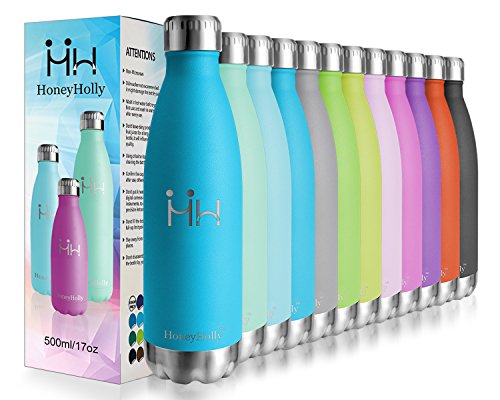 HoneyHolly Botella de Agua Acero Inoxidable 350/500/650/750ml, Aislamiento de Vacío de Doble Pared, Botellas de Frío/Caliente, sin bpa Botella Reutilizable para niños Sport Gimnasio Trekking Bicicleta HoneyHolly Botella de Agua Acero Inoxidable 350/500/650/750ml, Aislamiento de Vacío de Doble Pared, Botellas de Frío/Caliente, sin bpa Botella Reutilizable para niños Sport Gimnasio Trekking Bicicleta