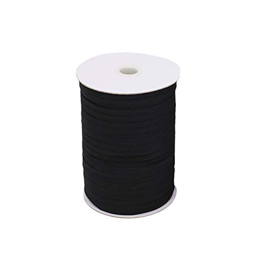 HONGY - Cinta elástica para costura de prendas de vestir, para cinturillas, plana, de látex, elástica, invisible, portátil, ajustable, lavable, 0,3 cm, color blanco, No nulo, negro, 0.5cm HONGY - Cinta elástica para costura de prendas de vestir, para cinturillas, plana, de látex, elástica, invisible, portátil, ajustable, lavable, 0,3 cm, color blanco, No nulo, negro, 0.5cm