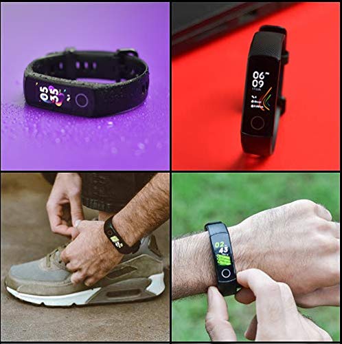 Honor Band 5 Fitness Armband mit Herzfrequenzmesser IP68 wasserdichter Aktivitäts Tracker Sportuhr Fitness-Schrittzähleruhr, Schwarz
