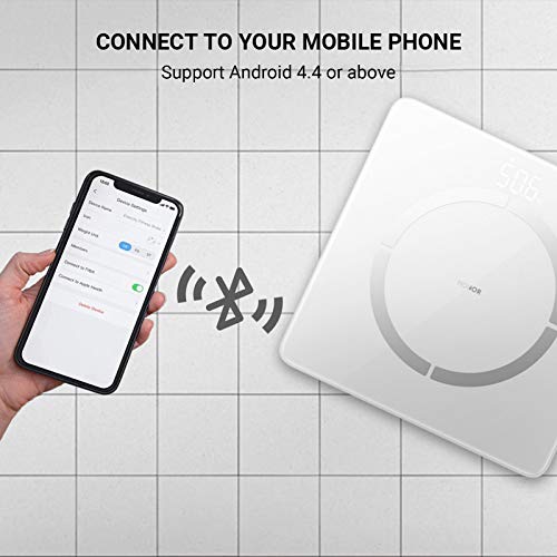 HONOR Scale 2 Báscula de Baño Báscula Grasa Corporal 14 Medidas Esenciales Báscula Inteligente Digital con Pantalla LCD para Móviles Android IOS (Blanco)