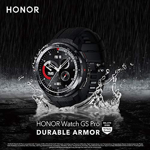 HONOR Watch GS Pro - Smartwatch Multideporte con de 25- Día Batería Duración, Certificado de Estándar Militar, GPS, 48mm, 1,39 Pulgadas AMOLED, IP68, Frecuencia Cardíaca, Negro HONOR Watch GS Pro - Smartwatch Multideporte con de 25- Día Batería Duración, Certificado de Estándar Militar, GPS, 48mm, 1,39 Pulgadas AMOLED, IP68, Frecuencia Cardíaca, Negro