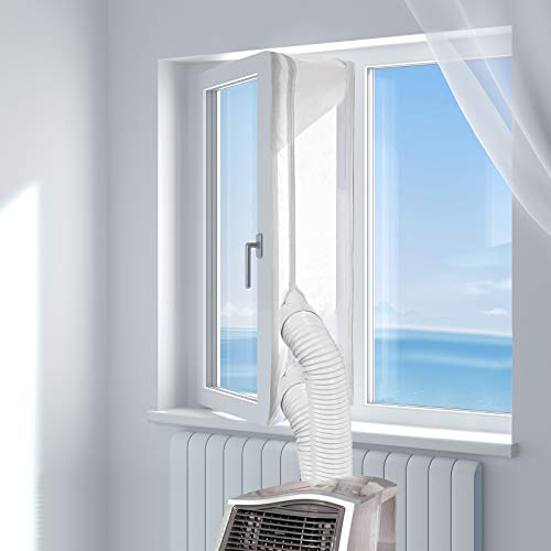 HOOMEE Tela Aislante para Ventanas y Puertas para Aparatos De Aire Acondicionado Portátiles y Secadoras. Fácil Instalación Evita La Entrada de Mosquitos. Perímetro Máximo de 500cm HOOMEE Tela Aislante para Ventanas y Puertas para Aparatos De Aire Acondicionado Portátiles y Secadoras. Fácil Instalación Evita La Entrada de Mosquitos. Perímetro Máximo de 500cm
