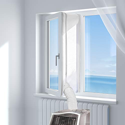 HOOMEE Tela Aislante para Ventanas y Puertas para Aparatos De Aire Acondicionado Portátiles y Secadoras. Fácil Instalación Evita La Entrada de Mosquitos. Perímetro Máximo de 500cm HOOMEE Tela Aislante para Ventanas y Puertas para Aparatos De Aire Acondicionado Portátiles y Secadoras. Fácil Instalación Evita La Entrada de Mosquitos. Perímetro Máximo de 500cm