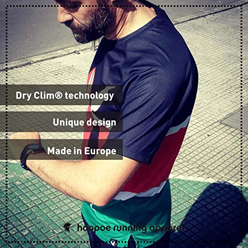 HOOPOE Camiseta Atletismo Kenia Hombre, Manga Corta, Running, Gimnasio #Maasai Talla M HOOPOE Camiseta Atletismo Kenia Hombre, Manga Corta, Running, Gimnasio #Maasai Talla M