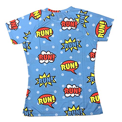 HOOPOE Camiseta Cómic Mujer, Manga Corta, Running, Gimnasio #Comic Talla L HOOPOE Camiseta Cómic Mujer, Manga Corta, Running, Gimnasio #Comic Talla L