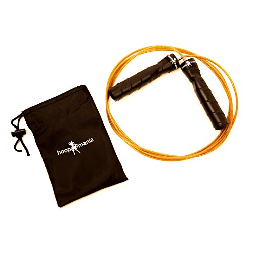 Hoopomania® Speed Rope II, Cuerda de Saltar para los Atletas Profesionales, Boxeadores Profesionales, Crossfit para Principiantes + Bonus Bolsa