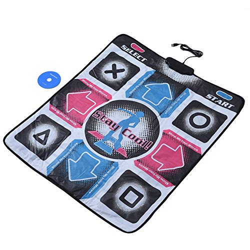 Hopcd Pérdida de Peso Gimnasio Gimnasio Alfombrillas electrónicas para Baile Antideslizante Duradero Resistente al Desgaste Baile Step Dance Mat Pad Dancer Manta electrónica con USB para PC