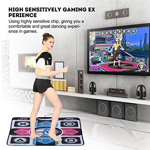 Hopcd Pérdida de Peso Gimnasio Gimnasio Alfombrillas electrónicas para Baile Antideslizante Duradero Resistente al Desgaste Baile Step Dance Mat Pad Dancer Manta electrónica con USB para PC