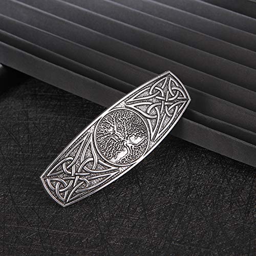 Horquilla de metal para el pelo, diseño de nudo celta, hecha a mano, para mujeres y niñas (plata envejecida) Horquilla de metal para el pelo, diseño de nudo celta, hecha a mano, para mujeres y niñas (plata envejecida)