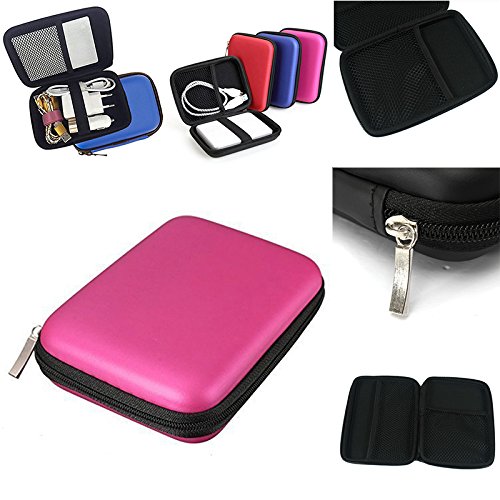 Hosaire Funda para Disco Duro Externo 2.5" para WD My Passport Ultra Elements/Toshiba Canvio Basics/Seagate Backup Plus Slim Disco Duro Externo portátil 1TB 2TB USB 3.0 (Rosa)