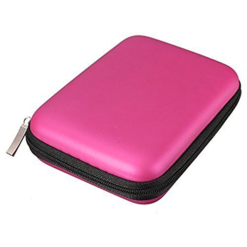 Hosaire Funda para Disco Duro Externo 2.5" para WD My Passport Ultra Elements/Toshiba Canvio Basics/Seagate Backup Plus Slim Disco Duro Externo portátil 1TB 2TB USB 3.0 (Rosa)