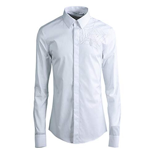 HOSD Nueva Camisa de Tela de araña con Bordado de precisión de, Camisa para Hombre, Ropa para Hombre HOSD Nueva Camisa de Tela de araña con Bordado de precisión de, Camisa para Hombre, Ropa para Hombre