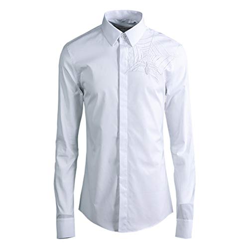HOSD Nueva Camisa de Tela de araña con Bordado de precisión de, Camisa para Hombre, Ropa para Hombre HOSD Nueva Camisa de Tela de araña con Bordado de precisión de, Camisa para Hombre, Ropa para Hombre