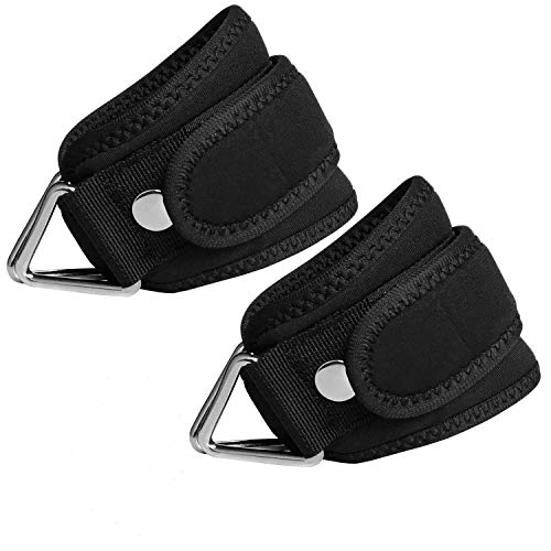 Hossom Correas de Tobillo, 2 pcs Tobilleras Deportivas para Cable Máquinas, Ankle Straps para Entrenamiento de piernas y glúteos en polea - para Mujeres y Hombres