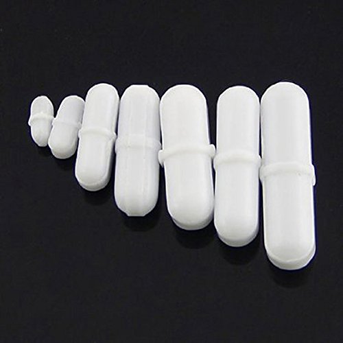 Hotodeal Agitador magnético de PTFE y barra de agitación del mezclador (juego de 7) Blanco Hotodeal Agitador magnético de PTFE y barra de agitación del mezclador (juego de 7) Blanco