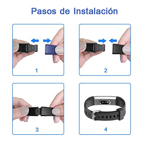 HOTSO 2 Piezas Pulsera de Repuesto para Reloj Inteligente ID 115U, Cómoda y Durable Correa de Recambio – Azul Oscuro+ Azul Verde