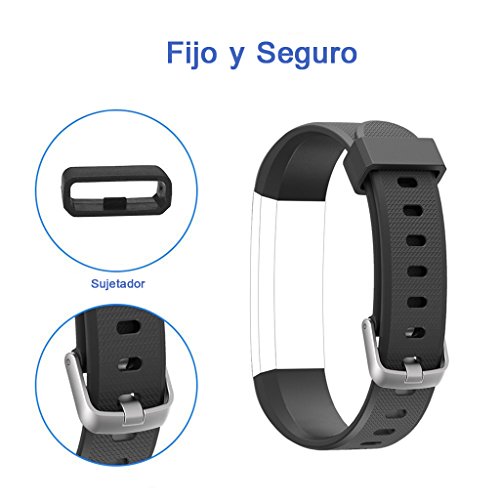 HOTSO 2 Piezas Pulsera de Repuesto para Reloj Inteligente ID 115U, Cómoda y Durable Correa de Recambio – Azul Oscuro+ Azul Verde