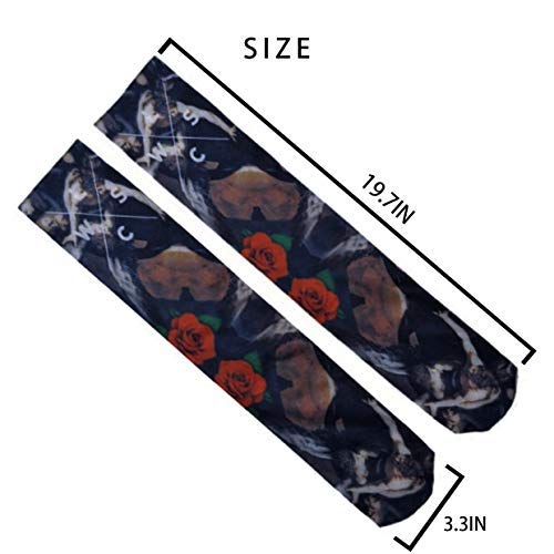 Houlipeng Calcetines con patrón de Arte 3D de la Bandera de España para Hombres y Mujeres, Divertidos, Locos, Correr, atléticos, Viajes, Deportes, Calcetines sobre la Pantorrilla Houlipeng Calcetines con patrón de Arte 3D de la Bandera de España para Hombres y Mujeres, Divertidos, Locos, Correr, atléticos, Viajes, Deportes, Calcetines sobre la Pantorrilla