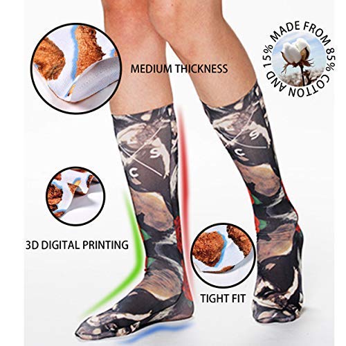 Houlipeng Calcetines con patrón de Arte 3D de la Bandera de España para Hombres y Mujeres, Divertidos, Locos, Correr, atléticos, Viajes, Deportes, Calcetines sobre la Pantorrilla Houlipeng Calcetines con patrón de Arte 3D de la Bandera de España para Hombres y Mujeres, Divertidos, Locos, Correr, atléticos, Viajes, Deportes, Calcetines sobre la Pantorrilla