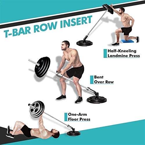 Houozon Accesorio De Giratoria De 360 ​​°,Barbell T-Bar Row Platform Post Insert Landmine, Soportes De Placa De Pesas para Ejercicios De Espalda, Entrenamiento En Casa Y En El Gimnasio;