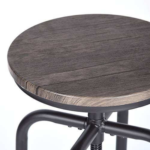 HOUSE IN BOX.COM 2X Taburete de Bar Silla Giratoria de 360 Grados Estilo Industrial Moderno Altura Ajustable Taburetes Acero Madera MDF con Patas Curvadas para Bar Cocina (Nuez) HOUSE IN BOX.COM 2X Taburete de Bar Silla Giratoria de 360 Grados Estilo Industrial Moderno Altura Ajustable Taburetes Acero Madera MDF con Patas Curvadas para Bar Cocina (Nuez)