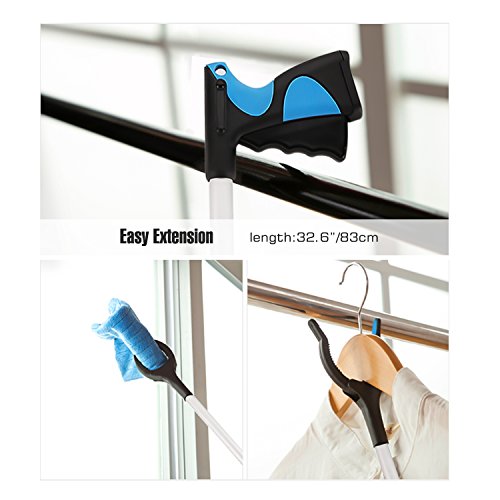 Housolution Pinzas Extensibles Larga, 83 cm Plegable Herramienta de Captura, Herramienta de Alcance de Aluminio con Agarre de Goma Giratorio, Extensor de Brazo Largo para Recogedor de Basura - Azul Housolution Pinzas Extensibles Larga, 83 cm Plegable Herramienta de Captura, Herramienta de Alcance de Aluminio con Agarre de Goma Giratorio, Extensor de Brazo Largo para Recogedor de Basura - Azul
