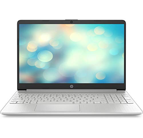 HP 15s-fq1075ns - Ordenador portátil de 15.6" HD (Intel Core i3-1005G1, 8GB RAM, 256GB SSD, gráficos Intel UHD, sin Sistema operativo) gris - Teclado QWERTY Español