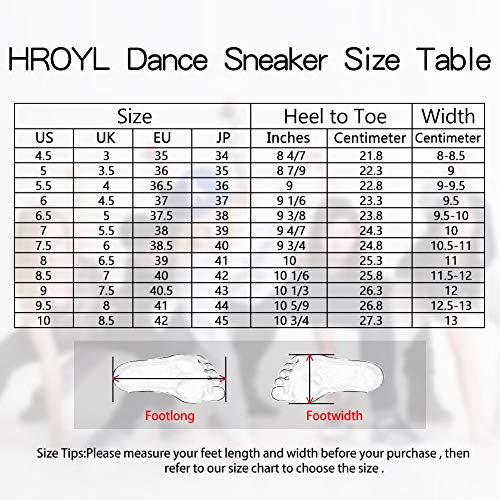 HROYL Zapatillas de Baile Moderno Jazz Gimnasia Zapatillas de Deporte Running Mujer,LYX952-Negro Gris,EU37.5 HROYL Zapatillas de Baile Moderno Jazz Gimnasia Zapatillas de Deporte Running Mujer,LYX952-Negro Gris,EU37.5