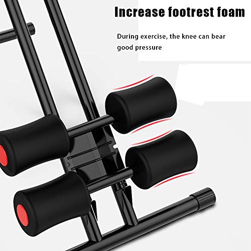 HT&PJ Entrenador abdominal Femoral de cuatro niveles ajustable, plegable, con pantalla de visualización, apto para entrenamiento de fuerza familiar (negro) HT&PJ Entrenador abdominal Femoral de cuatro niveles ajustable, plegable, con pantalla de visualización, apto para entrenamiento de fuerza familiar (negro)