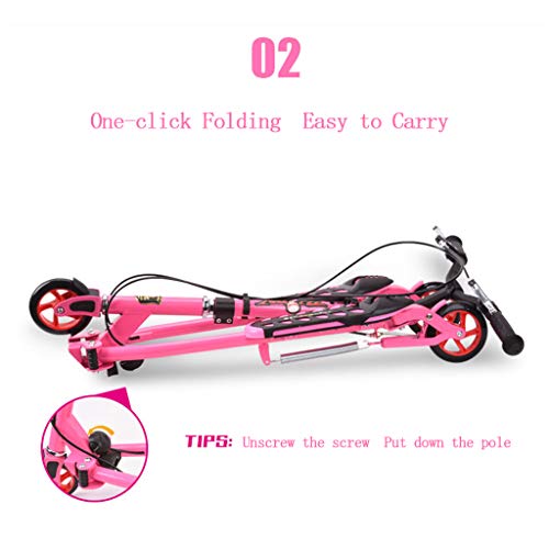 HUABANCHE Rana Scooter Niños 3 Rondas Led Rueda De Flash Rueda De Patinaje De Velocidad Plegable Tres Deslizador ala Empujar Acción Pink HUABANCHE Rana Scooter Niños 3 Rondas Led Rueda De Flash Rueda De Patinaje De Velocidad Plegable Tres Deslizador ala Empujar Acción Pink