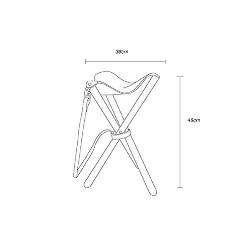 Huachaoxiang Taburete Triple Madera Maciza, mazar portátil Plegable Muelle Asiento de Cuero Taburete de Taburete Vacaciones Peso Bonn Hecho de Madera Maciza,Azul