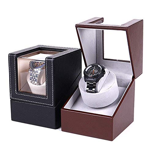 HUAHUA Watch Bander Box Giratoria automática caja de reloj, caja de reloj de cuero de la PU de cuerda automática Tabla mira la caja, eléctrico individual de Motor Box Caja de exhibición de joyas HUAHUA Watch Bander Box Giratoria automática caja de reloj, caja de reloj de cuero de la PU de cuerda automática Tabla mira la caja, eléctrico individual de Motor Box Caja de exhibición de joyas