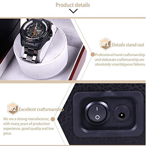 HUAHUA Watch Bander Box Giratoria automática caja de reloj, caja de reloj de cuero de la PU de cuerda automática Tabla mira la caja, eléctrico individual de Motor Box Caja de exhibición de joyas HUAHUA Watch Bander Box Giratoria automática caja de reloj, caja de reloj de cuero de la PU de cuerda automática Tabla mira la caja, eléctrico individual de Motor Box Caja de exhibición de joyas
