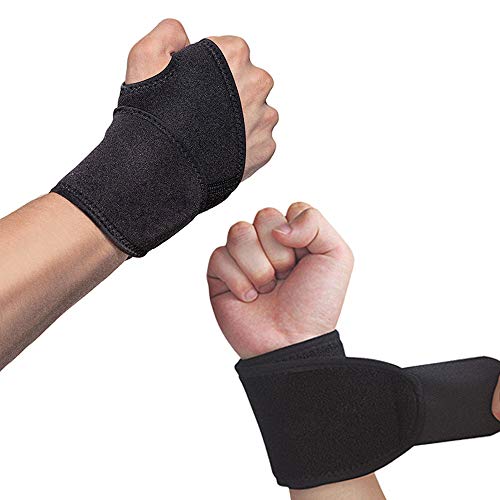Hually Muñequeras Deportivas Ajustable, (1 Par) Transpirable Neopreno Ayuda a con Túnel Carpiano RSI Artritis Tendinitis y Dolores de Muñequeras (Talla Única se Adapta a la Izquierda o Derecha) Hually Muñequeras Deportivas Ajustable, (1 Par) Transpirable Neopreno Ayuda a con Túnel Carpiano RSI Artritis Tendinitis y Dolores de Muñequeras (Talla Única se Adapta a la Izquierda o Derecha)
