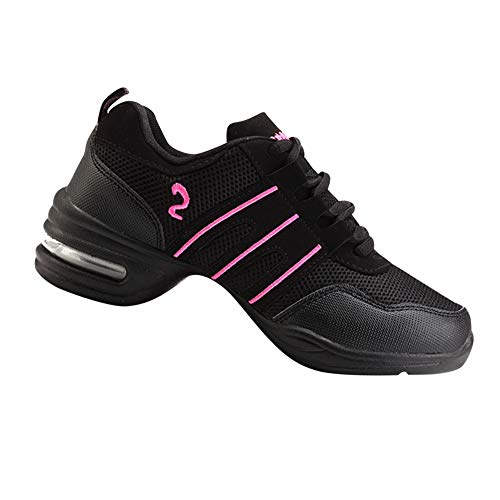 Huatime Zapatillas de Deporte para Mujer Jazz - Suave Ligero Moderno Zapatos de Baile Malla Superior Suela de Goma Ata para Arriba Low-Top Comodidad Deporte Zapatos de La Aptitud Huatime Zapatillas de Deporte para Mujer Jazz - Suave Ligero Moderno Zapatos de Baile Malla Superior Suela de Goma Ata para Arriba Low-Top Comodidad Deporte Zapatos de La Aptitud