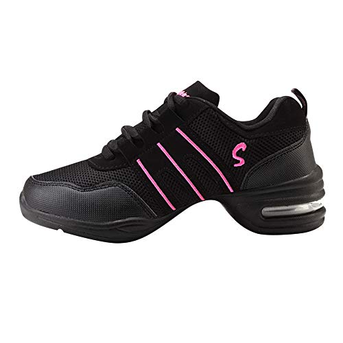 Huatime Zapatillas de Deporte para Mujer Jazz - Suave Ligero Moderno Zapatos de Baile Malla Superior Suela de Goma Ata para Arriba Low-Top Comodidad Deporte Zapatos de La Aptitud Huatime Zapatillas de Deporte para Mujer Jazz - Suave Ligero Moderno Zapatos de Baile Malla Superior Suela de Goma Ata para Arriba Low-Top Comodidad Deporte Zapatos de La Aptitud