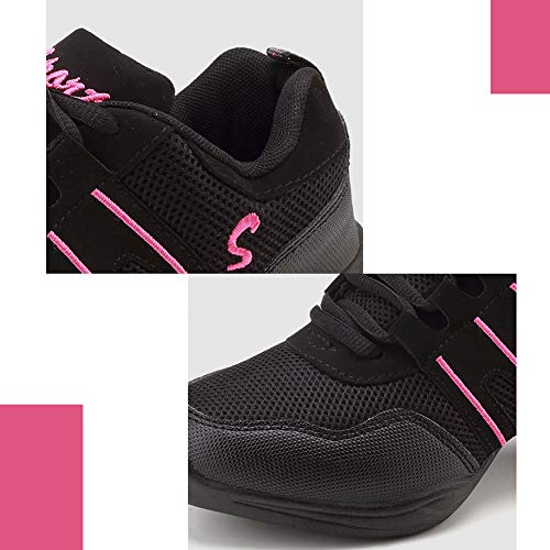 Huatime Zapatillas de Deporte para Mujer Jazz - Suave Ligero Moderno Zapatos de Baile Malla Superior Suela de Goma Ata para Arriba Low-Top Comodidad Deporte Zapatos de La Aptitud Huatime Zapatillas de Deporte para Mujer Jazz - Suave Ligero Moderno Zapatos de Baile Malla Superior Suela de Goma Ata para Arriba Low-Top Comodidad Deporte Zapatos de La Aptitud