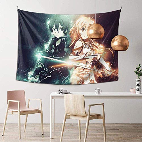 huatongxin Indoor Decorations Sword Art Online Tapiz Colgante de Pared Room Living Tapizs Decoración del hogarative Bedroom Art Tapices 60 X 40