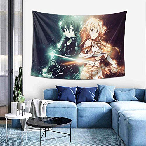 huatongxin Indoor Decorations Sword Art Online Tapiz Colgante de Pared Room Living Tapizs Decoración del hogarative Bedroom Art Tapices 60 X 40