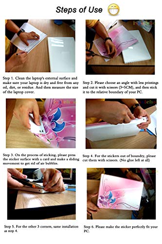 HUATULAI - Vinilo adhesivo para portátil (11,6", 12", 13", 14", 15", 15", 15", 15", 15", 15", 15", 3D, calcomanía de vinilo reutilizable e impermeable HUATULAI - Vinilo adhesivo para portátil (11,6", 12", 13", 14", 15", 15", 15", 15", 15", 15", 15", 3D, calcomanía de vinilo reutilizable e impermeable