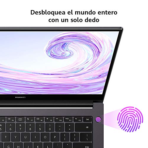 Huawei Matebook D14 - Ordenador Portátil Ultrafino de 14" FullHD (AMD Ryzen 5 3500U, 8GB RAM, 256GB SSD, Radeon Vega 8 Graphics, Windows 10 Home) Space Gray - Teclado Qwerty Español