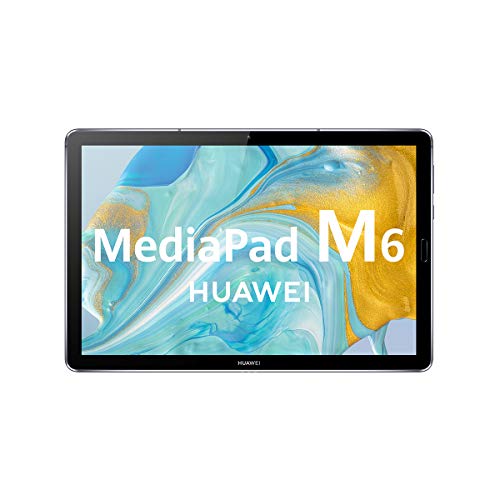 HUAWEI MediaPad M6 - Tablet 10.8" con pantalla 2K de 2560 x 1600 IPS (Wifi, RAM de 4GB, ROM de 64GB, Kirin 980, EMUI 10) Color gris titanio - sin servicios de Google preinstalados