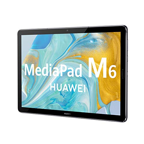 HUAWEI MediaPad M6 - Tablet 10.8" con pantalla 2K de 2560 x 1600 IPS (Wifi, RAM de 4GB, ROM de 64GB, Kirin 980, EMUI 10) Color gris titanio - sin servicios de Google preinstalados