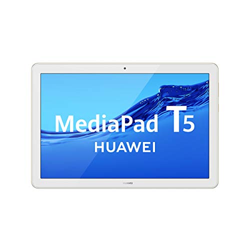 HUAWEI MediaPad T5 - Tablet de 10.1" FullHD (Wifi, RAM de 3GB, ROM de 32GB, Android 8.0, EMUI 8.0), Color Blanco y Oro (Champagne Gold)