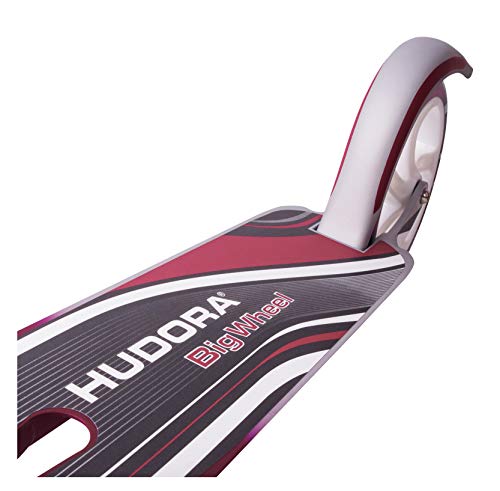 HUDORA 14764 BigWheel 205-Das Original con RX Pro Technologie-Tret-Roller klappbar-City-Scooter, Magenta / plata